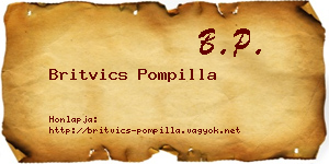 Britvics Pompilla névjegykártya